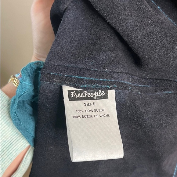 Free People Retro Love Suede Mini Dress Black Size S - Picture 7 of 8